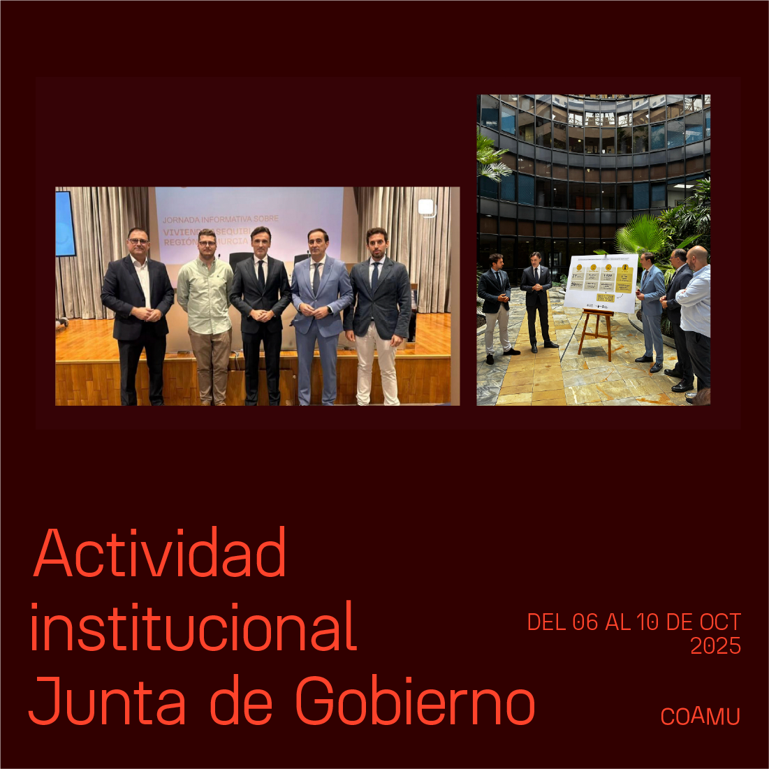 Actividad institucional junta de gobierno del 6 al 10 de octubre de 2025