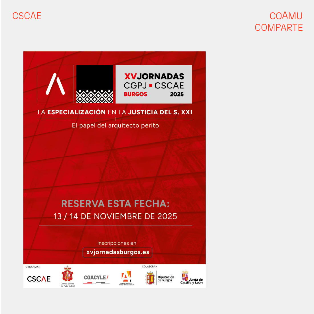 XV EDICIN DE LAS JORNADAS DEL CONSEJO GENERAL DE PODER JUDICIAL Y UAPFE/ CSCAE