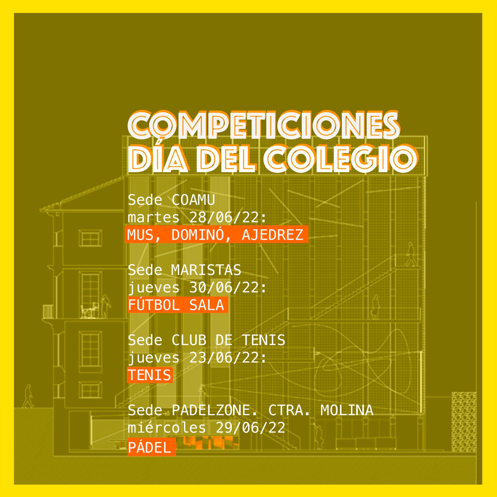 Competiciones deportivas dia del colegio 2022