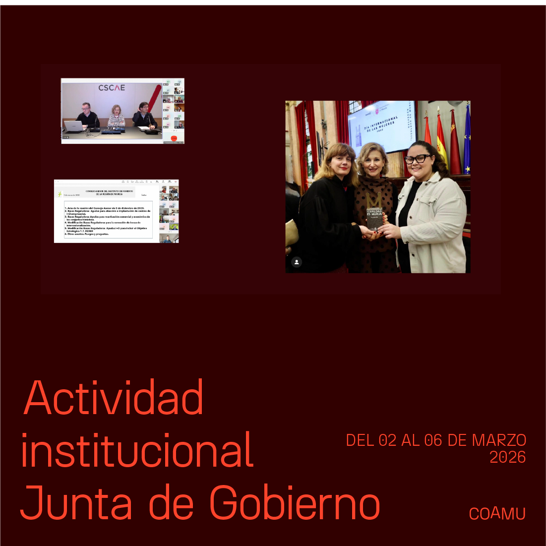 Actividad institucional junta de gobierno 02-06 marzo