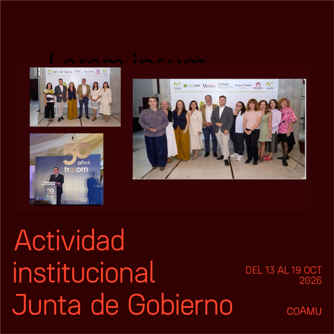 Actividad institucional junta de gobierno 13 al 19 de octubre 2026