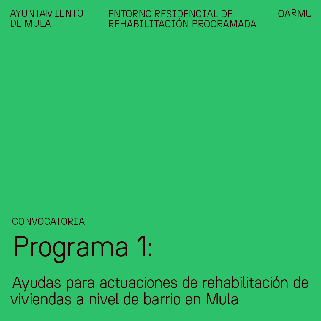 CONVOCATORIA DE AYUDAS PARA ACTUACIONES DE REHABILITACION A NIVEL DE BARRIO DEL AYTO DE MULA