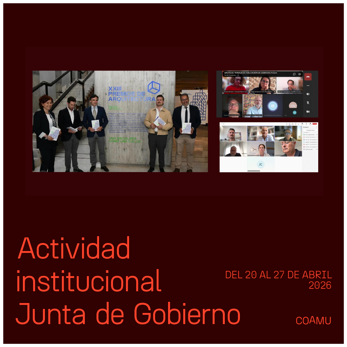 Actividad institucional junta de gobierno 21-27 abril 2026