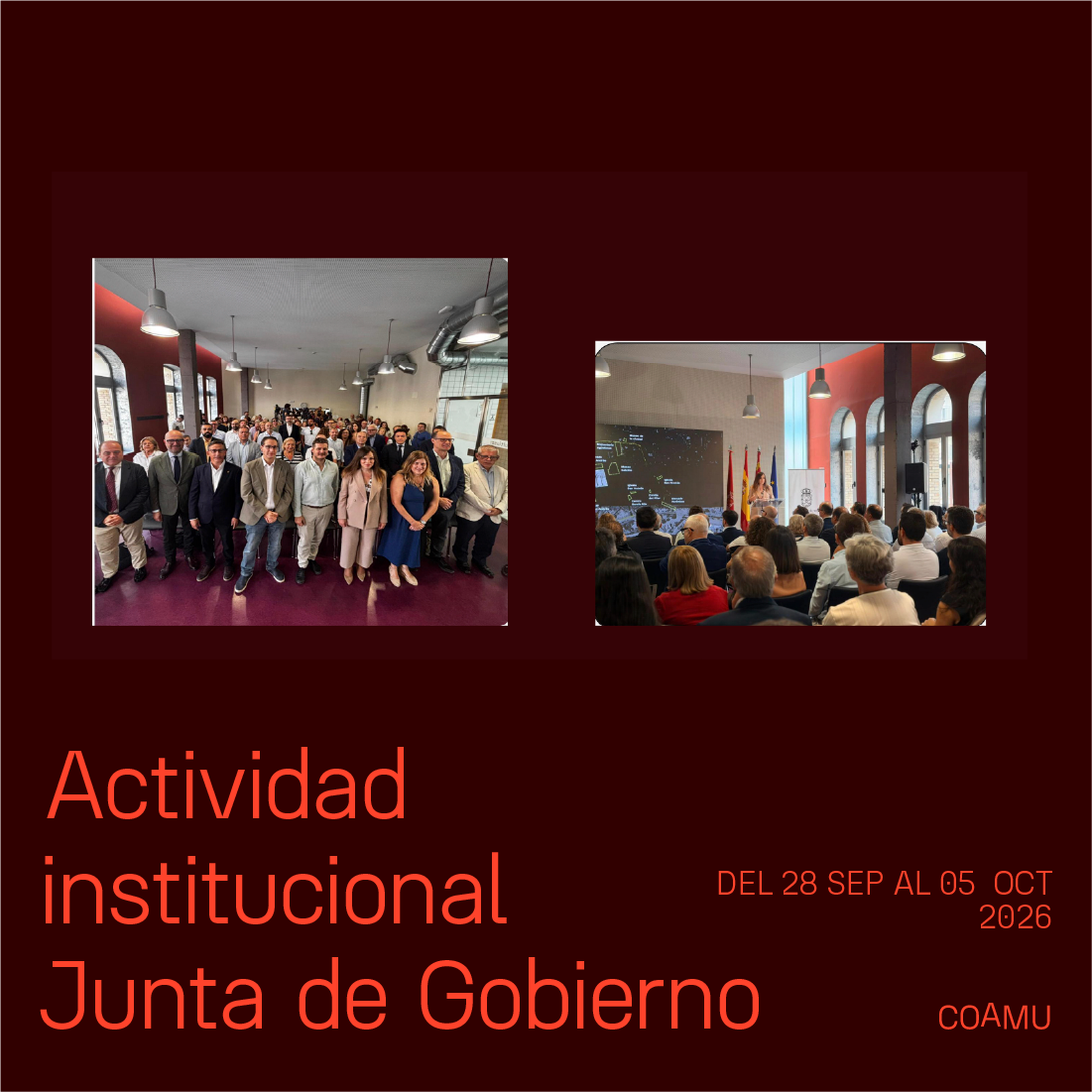 Actividad institucional junta de gobierno 29 de septiembre al 05 de octubre 2026