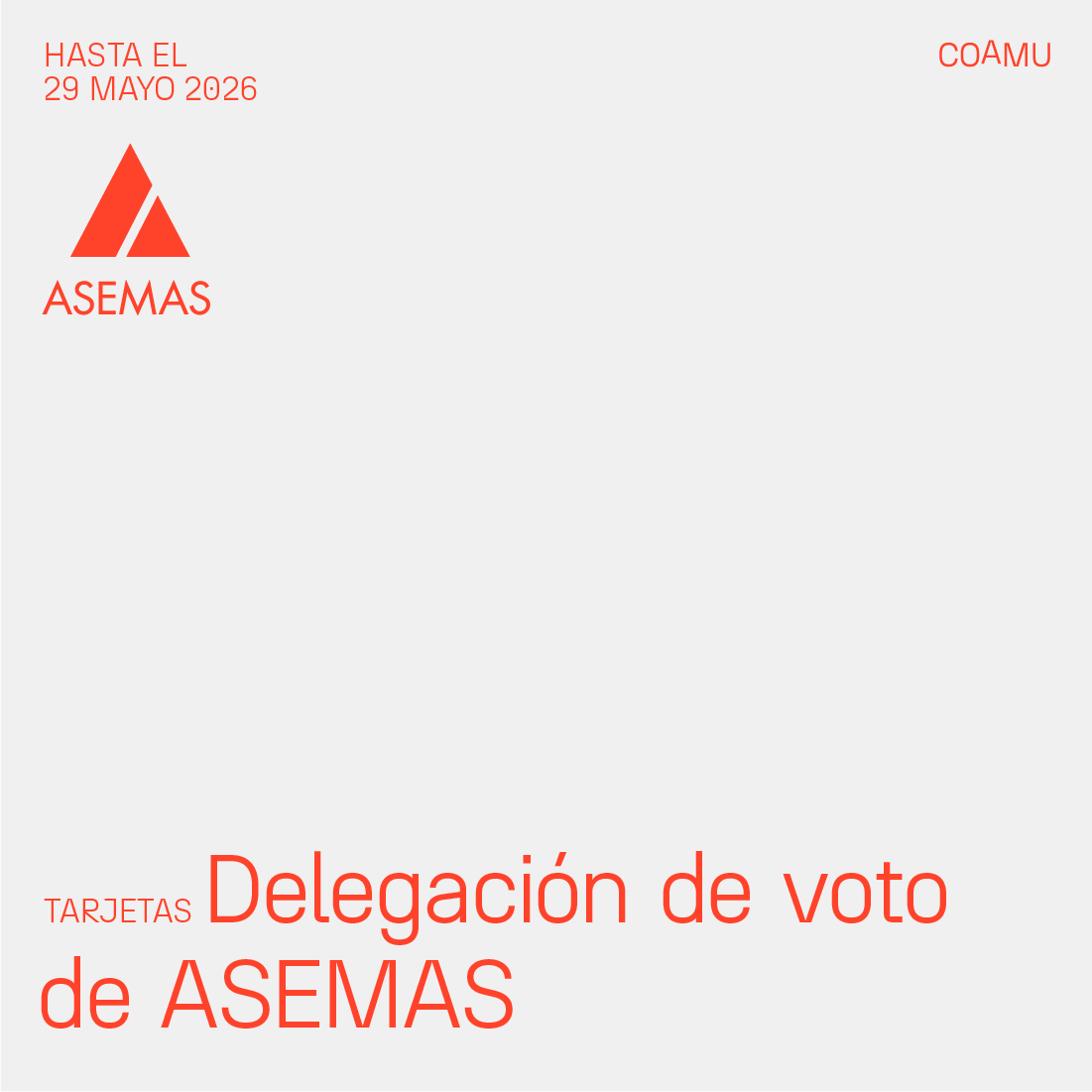 TARJETAS DELEGACI�N DE VOTO ASEMAS