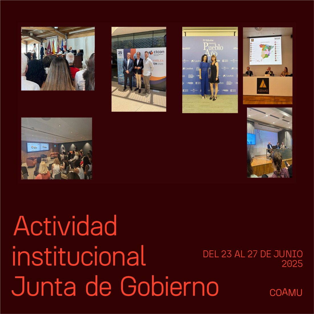 Actividad institucional junta de gobierno 16-26 de  junio 2025